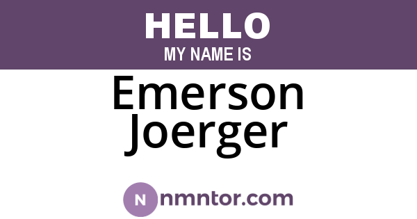 Emerson Joerger