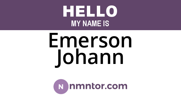Emerson Johann