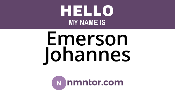 Emerson Johannes