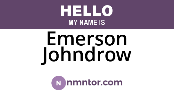 Emerson Johndrow