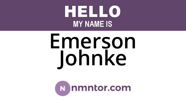 Emerson Johnke
