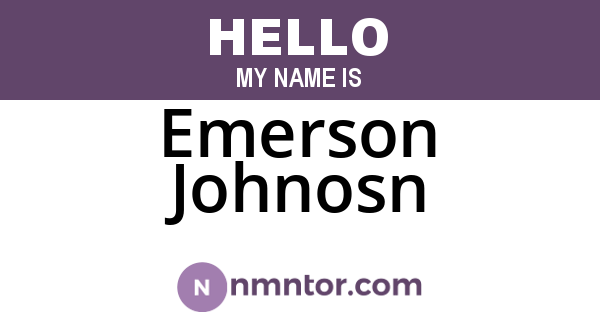 Emerson Johnosn