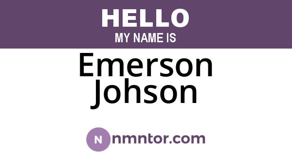 Emerson Johson