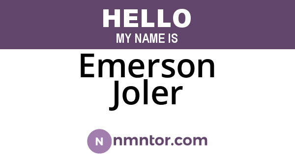 Emerson Joler