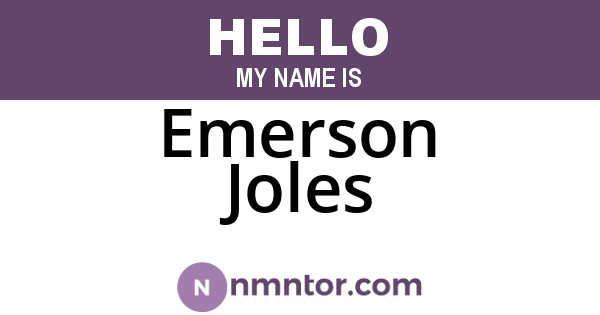 Emerson Joles