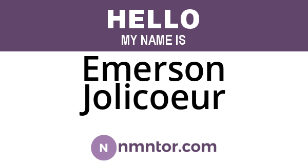 Emerson Jolicoeur