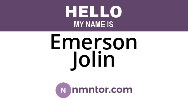 Emerson Jolin