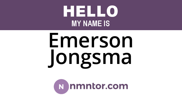 Emerson Jongsma
