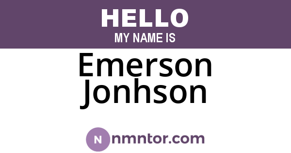 Emerson Jonhson