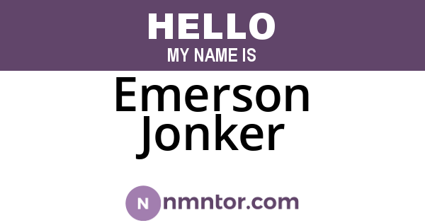Emerson Jonker