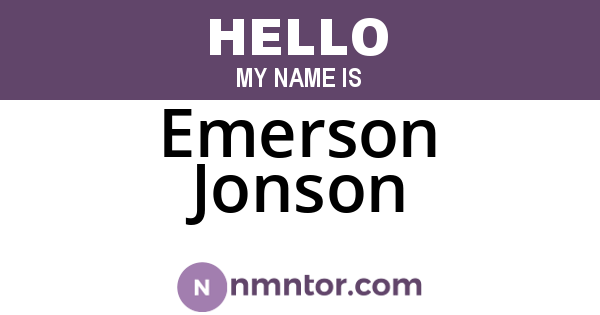 Emerson Jonson