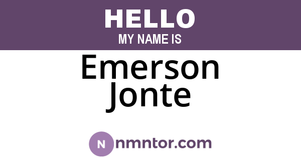 Emerson Jonte