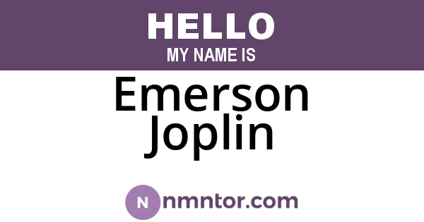 Emerson Joplin