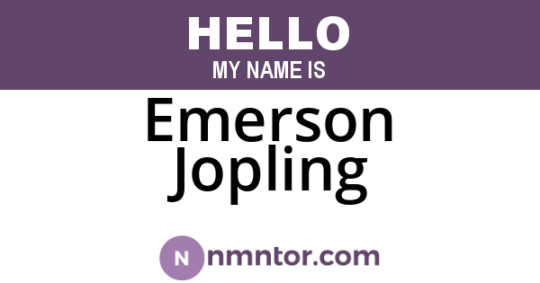 Emerson Jopling