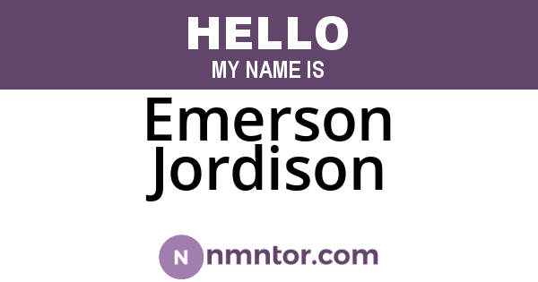 Emerson Jordison