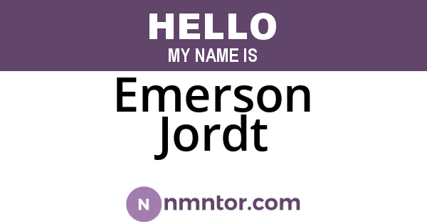 Emerson Jordt