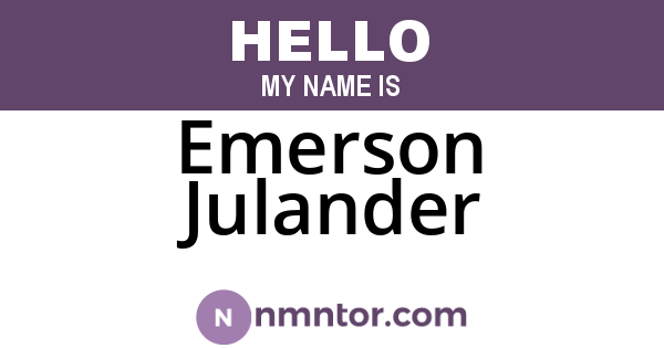 Emerson Julander