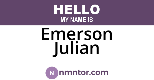 Emerson Julian