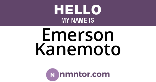 Emerson Kanemoto