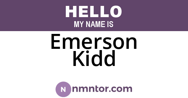 Emerson Kidd