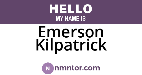Emerson Kilpatrick