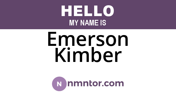 Emerson Kimber