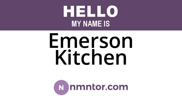 Emerson Kitchen