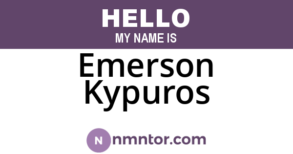 Emerson Kypuros