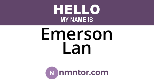 Emerson Lan