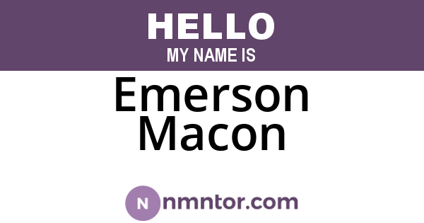 Emerson Macon