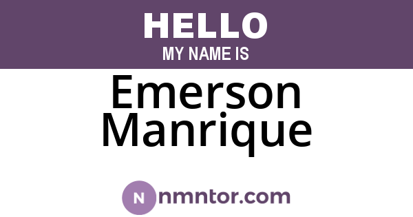 Emerson Manrique