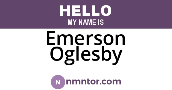 Emerson Oglesby