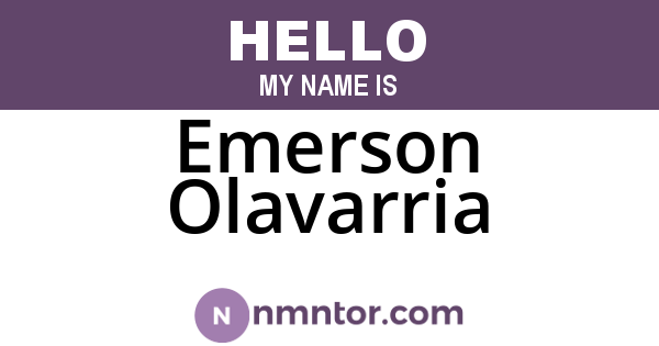 Emerson Olavarria