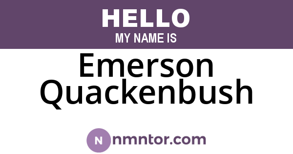 Emerson Quackenbush