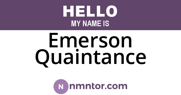 Emerson Quaintance