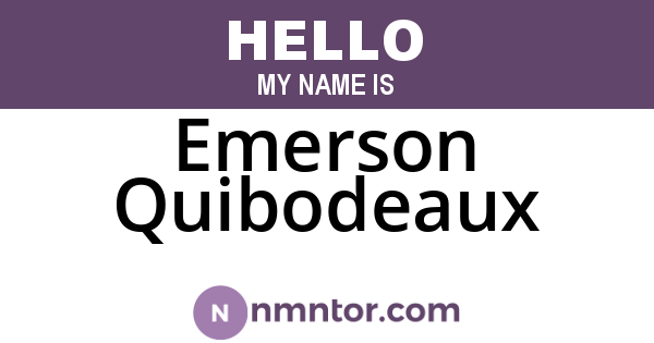 Emerson Quibodeaux