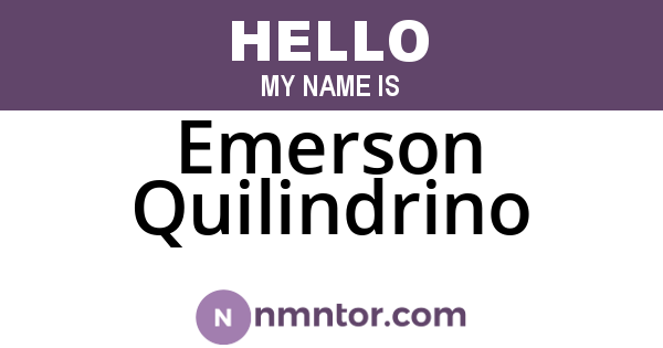 Emerson Quilindrino