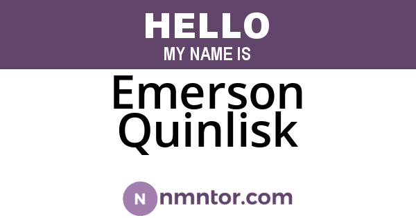 Emerson Quinlisk