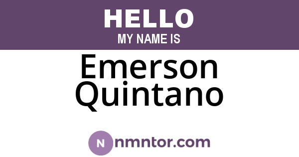 Emerson Quintano