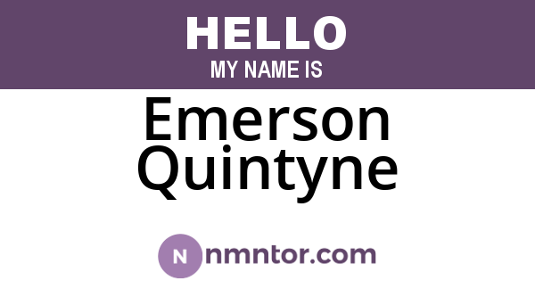 Emerson Quintyne