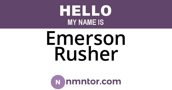Emerson Rusher