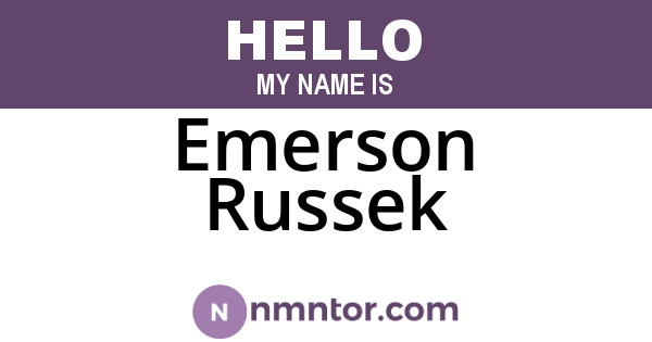 Emerson Russek