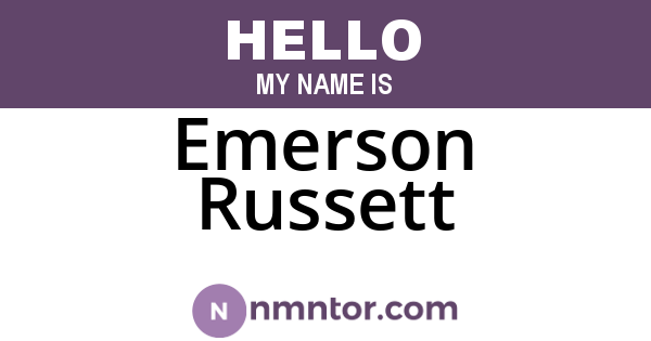 Emerson Russett