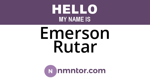 Emerson Rutar