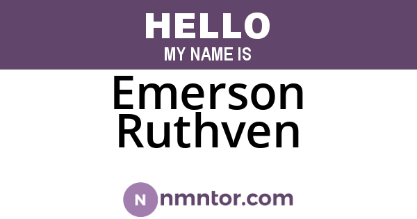 Emerson Ruthven