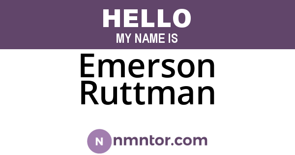 Emerson Ruttman