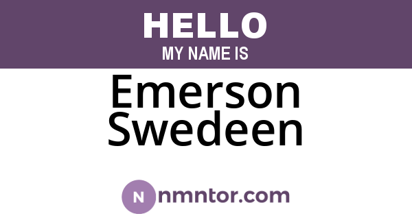 Emerson Swedeen