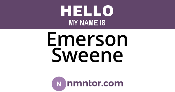 Emerson Sweene