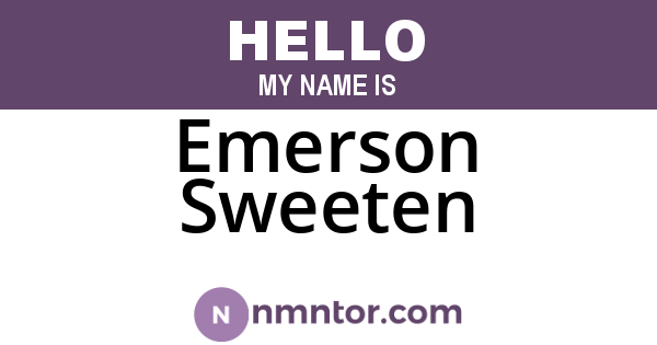 Emerson Sweeten