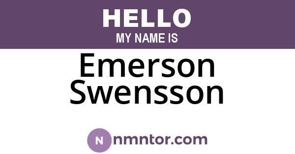 Emerson Swensson